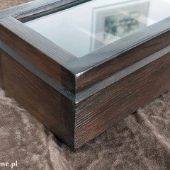 SKRZYNECZKA KASETKA PUDEŁKO BOX NA 6 ZEGARKÓW DREWNIANA ROBIONA RĘCZNIE