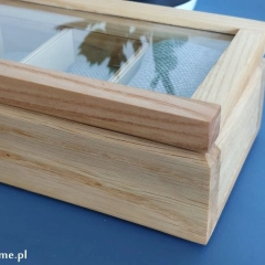 SKRZYNECZKA KASETKA PUDEŁKO BOX NA 6 ZEGARKÓW DREWNIANA ROBIONA RĘCZNIE