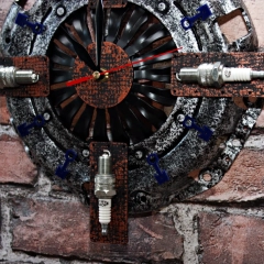 Zegar docisk sprzęgła świece Loft Patyna