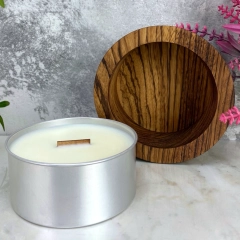 Świeca sojowa zapachowa zero waste w drewnie egzotycznym 230 ml