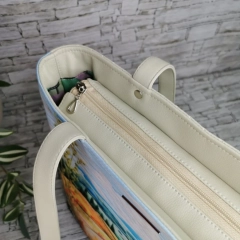 Torebka damska shopper bag torebka na ramię zamykana - pejzaż 3