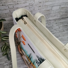 Torebka damska shopper bag torebka na ramię zamykana - pejzaż 4