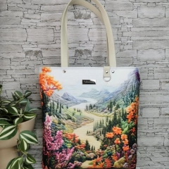 Torebka damska shopper bag torebka na ramię zamykana - pejzaż 5