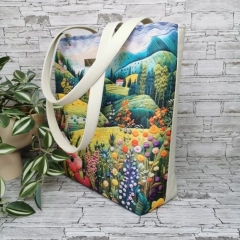 Torebka damska shopper bag torebka na ramię zamykana - pejzaż 6