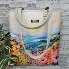 Torebka damska shopper bag torebka na ramię zamykana - pejzaż 7