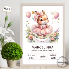 Metryczka - wyjątkowa - króliczki