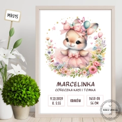 Metryczka - wyjątkowa - króliczki