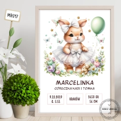 Metryczka - wyjątkowa - króliczki