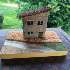 Dekoracja drewniana, domek