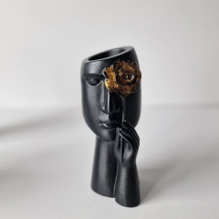  Wazon kobieca twarz - flower black