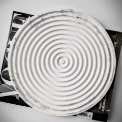 Duża podstawka okrągła silver white