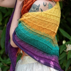 Chusta ręcznie robiona na szydełku