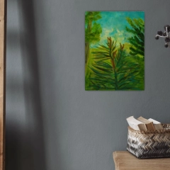 Sosna - akryl na płotnie