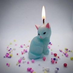 Świeczka Kotek - mała, zapachowa, dostępne też inne kolory na zamówienie 
