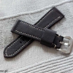 PASEK DO ZEGARKA 28 MM XL brązowy polski szyty ręcznie naturalna skóra