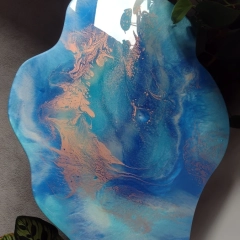 Unikatowy! Stolik kawowy z żywicy epoksydowej 