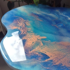 Unikatowy! Stolik kawowy z żywicy epoksydowej 