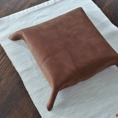 TACKA NA DROBIAZGI Z NATURALNEJ SKÓRY, WYKONANA RĘCZNIE - FAJNY PREZENT