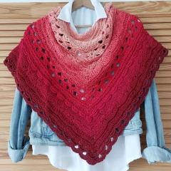 Damska chusta ręcznie robiona - SUPER PREZENT NA KAŻDĄ OKAZJĘ