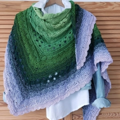 Damska chusta ręcznie robiona - SUPER PREZENT NA KAŻDĄ OKAZJĘ