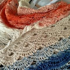 Damska chusta ręcznie robiona - SUPER PREZENT NA KAŻDĄ OKAZJĘ