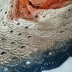 Damska chusta ręcznie robiona - SUPER PREZENT NA KAŻDĄ OKAZJĘ