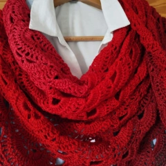 Damska chusta ręcznie robiona - SUPER PREZENT NA KAŻDĄ OKAZJĘ