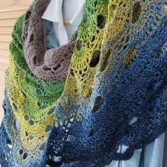 Damska chusta ręcznie robiona - SUPER PREZENT NA KAŻDĄ OKAZJĘ