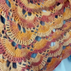 Damska chusta ręcznie robiona - SUPER PREZENT NA KAŻDĄ OKAZJĘ