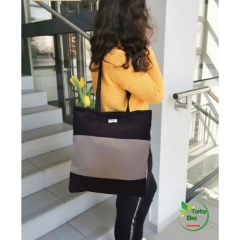 Torba na zakupy – Navy Blue with a Gray Stripe