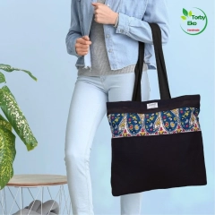 Torba na zakupy – Navy Blue with a Blue Stripe