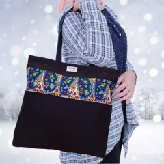 Torba na zakupy – Navy Blue with a Blue Stripe