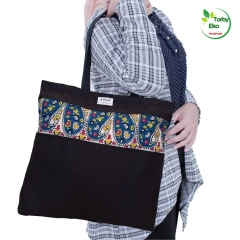 Torba na zakupy – Navy Blue with a Blue Stripe