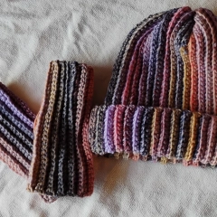 Komplet czapka i mitenki 