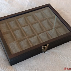 SKRZYNECZKA KASETKA PUDEŁKO box na 18 zegarków naturalne drewno, robione ręcznie, w rystykalnym stylu. Tempus fugit, carpe diem!