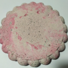 Ręcznie robiona podstawka z gipsu polimerowego- efekt kamienia