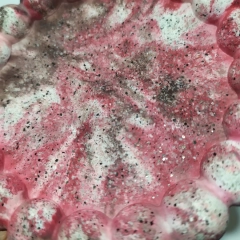 Ręcznie robiona podstawka z gipsu polimerowego- efekt kamienia