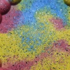 Ręcznie robiona podstawka z gipsu polimerowego- efekt kamienia