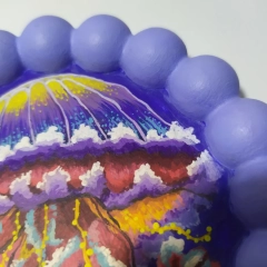 Ręcznie malowana podstawka z gipsu polimerowego