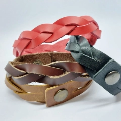 Bransoletka męska bransoletka damska z naturalnej skóry robiona ręcznie 4 kolory W stylu etno vintage punk rock