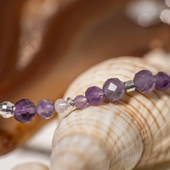 Bransoletka z kamieni naturalnych - ametyst 