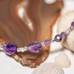 Bransoletka z kamieni naturalnych - ametyst 