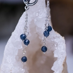 Kolczyki z kamieniami naturalnymi - szafir