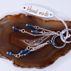 Kolczyki z kamieniami naturalnymi - szafir