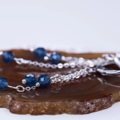 Kolczyki z kamieniami naturalnymi - szafir