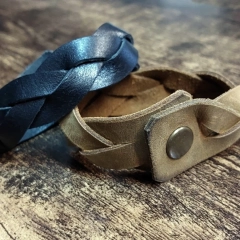 Bransoletka męska bransoletka damska z naturalnej skóry robiona ręcznie 4 kolory W stylu etno vintage punk rock