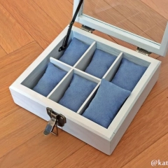 SKRZYNECZKA kasetka pudełko etui na 6 zegarków. DREWNIANA, ręcznie robiona.