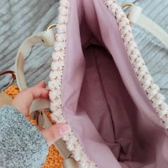 Torebka hand made. Sznurek poliestrowy. 