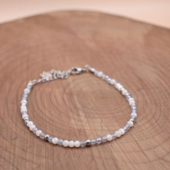 Zestaw biżuterii LOVE kryształki stal chirurgiczna srebrna handmade