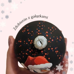 Szklana matowa bombka ręcznie malowana- Olaf Kraina Lodu